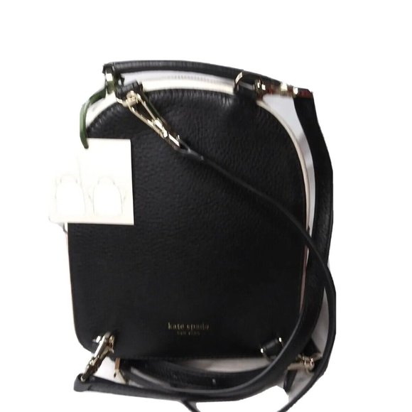 Kate Spade Polly MINI Convertible Backpack Peach~White Leather Purse SMALL - Picture 5 of 8